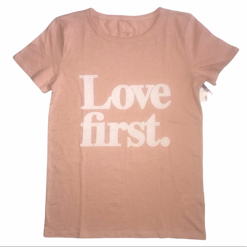 Love First Short Sleeve Tee Shirt Size XS